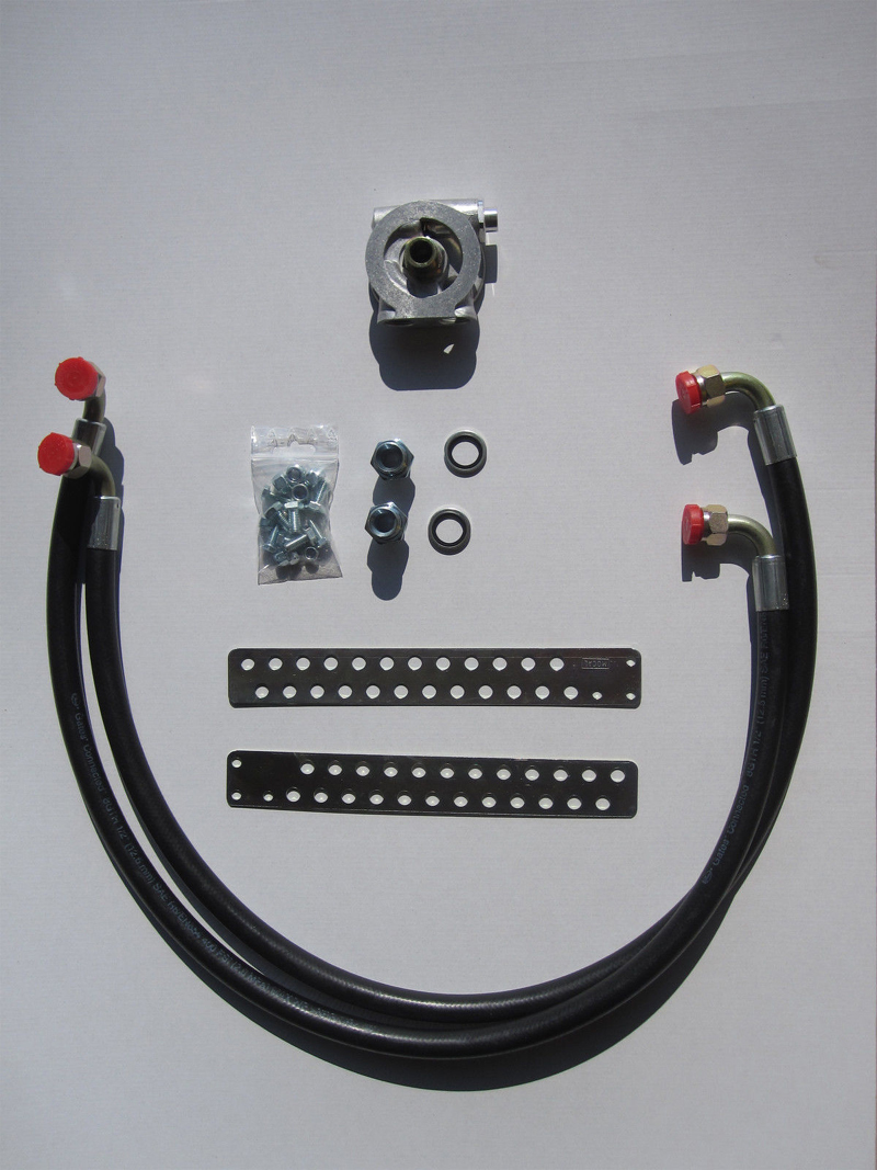 1/2" BSP mit Thermostat Mocal Ölkühler Einbausatz M20 x1,5 Aeroquip Schläuche 