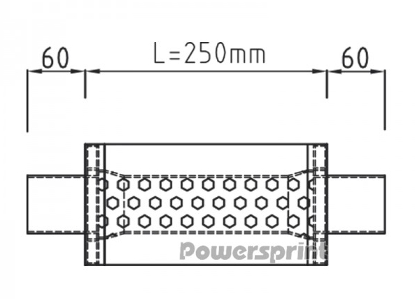 Powersprint Schalldämpfer Short Box